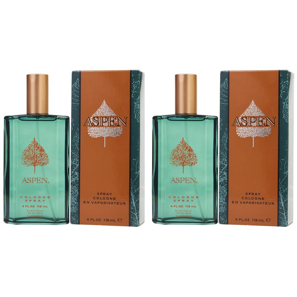 Aspen for Men 2-Pack – 4 oz Cologne Spray Each, Fresh & Masculine Scent