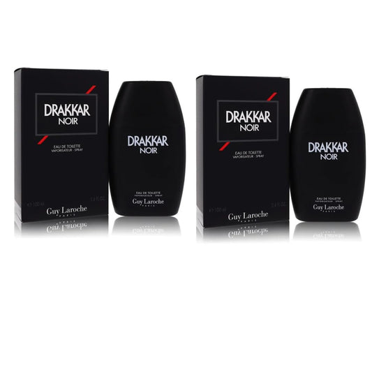 Drakkar Noir for Men 2-Pack – 3.4 oz Eau de Toilette Spray Each, Aromatic Woody Scent